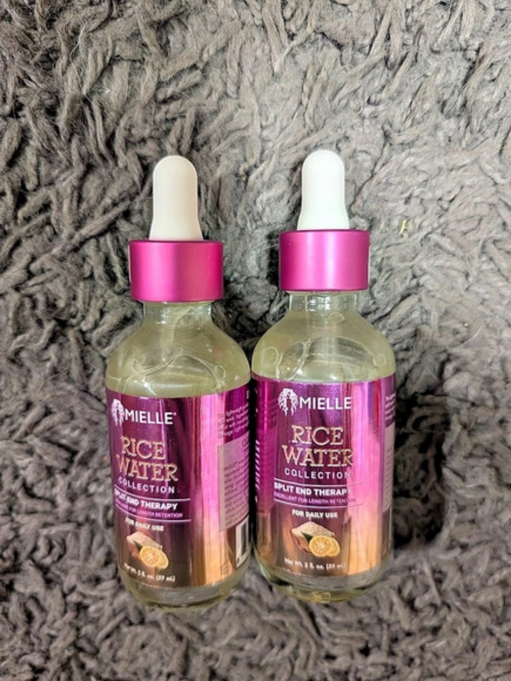 (2) Mielle Rice Water Collection Split End Therapy Hair Treatment 2 oz NWT